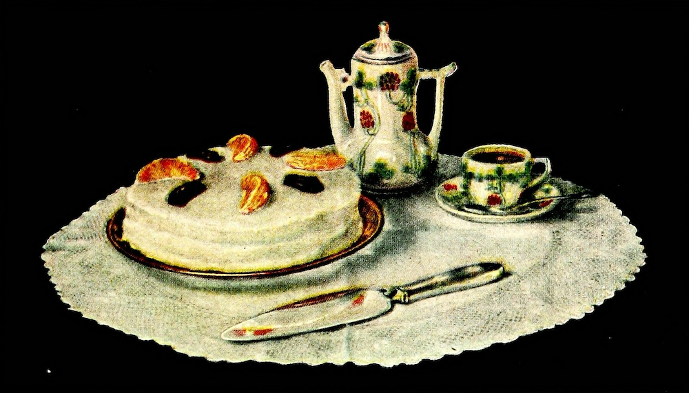 Date cake with tea